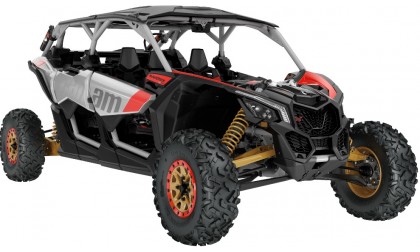 Maverick X3 MAX X RS TURBO R Hyper Silver-Liquid Gold-Can-am Red Maverick X3 MAX X RS TURBO R Hyper Silver-Liquid Gold-Can-am Red